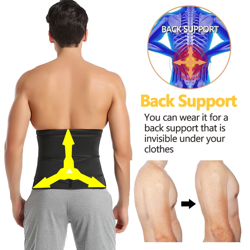 Women&Men Waist Trainer Belt Tummy Control Workout Waist Sauna Sweat Girdle Sport Waist Trimmer Slim Belly Band Slim Fat Burn