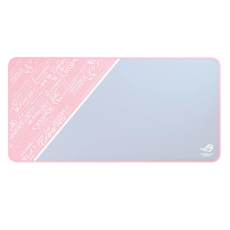 Коврик для мыши ASUS ROG Sheath PINK резиновая основа, тканевая поверхность, 900 x 440 x 3 мм, цвет: розовый/серый