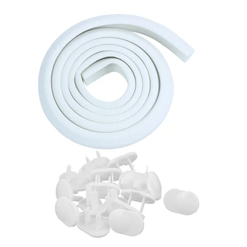 

41 Pcs Accessories: 1 Pcs 2M Children Protection Table Guard Strip & 40 Pcs Plug Cover, Socket Plug Cover, Socket Plug