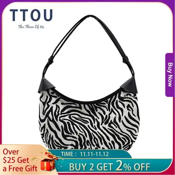 

Women Totes Bags Retro Animal Zebra Cow Pattern Clutch Handbag Female Casual PU Leather Underarm Shoulder Shopping Tote Purse