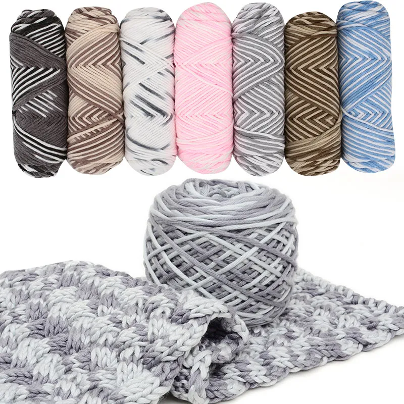 

Hand-Knitted Wool Woolen Yarn 100g 8 Strands Line Crochet Winter Sweater Warm Hat Scarf Hand-Woven Lover Cotton Thread Soft