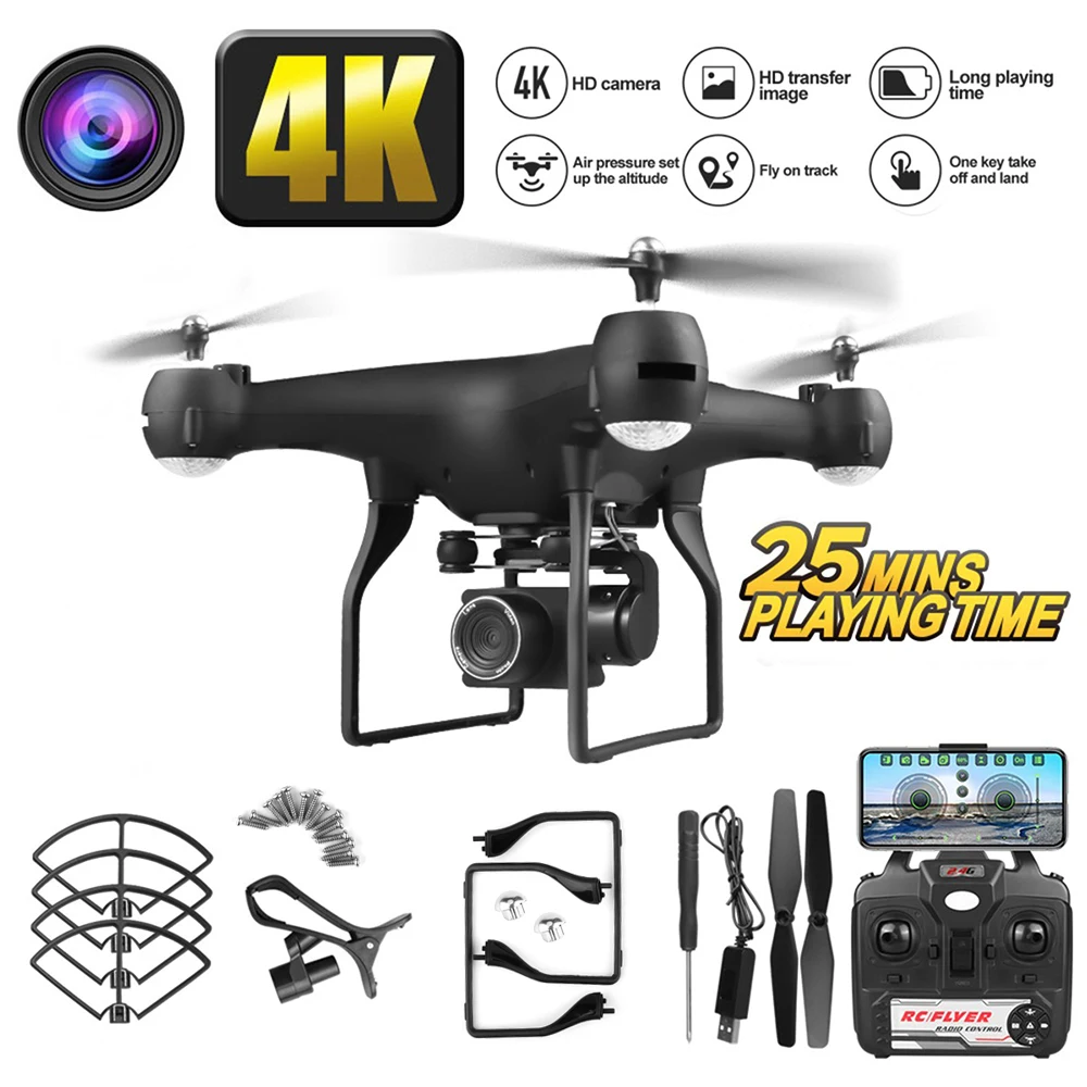 F68 Дрон 4k HD 1080p Wi-Fi Fpv высота сервопривод для квадрокоптера камера