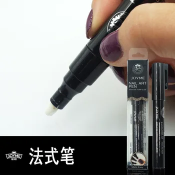 

1pc/set High-quality Nail Pen French Style White Stick Color Printing Pen Drill Special Stick JM-FN01