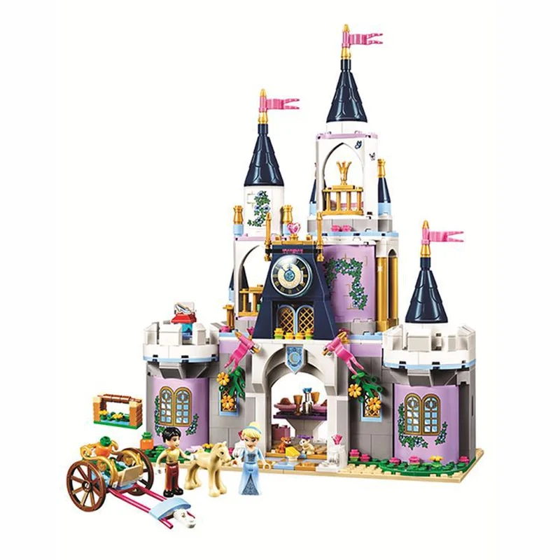 

Princess Dream Castle Building Blocks Compatible Legoinglys Cinderella Ariel Belle Model BricksToys Girl Children Christmas Gift