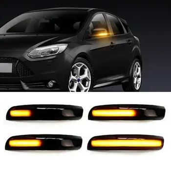 

2pcs Dynamic Led Turn Signal Lights Smoked Rear View Mirror Indicator Blinker Lights For Ford Kuga For Ford Ecosport Replacement