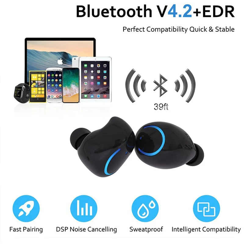 TWS беспроводные Bluetooth наушники для leagoo M13 T8S M9 M8 T5 чехол kiicaa mix с микрофоном внешний