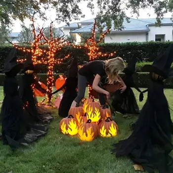 

3 PCS/set Lighted Halloween Witch Decoration Set Sound Voice Control Glow and Sound Haunted House Party Props XR-Hot