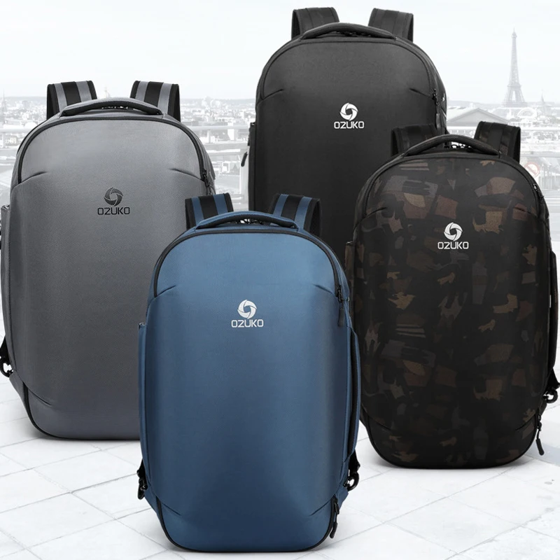 OZUKO многофункциональные сумки, мужской рюкзак, водонепроницаемый рюкзак для ноутбука, школьная сумка, большая вместительность, мужская деловая дорожная сумка, Mochila