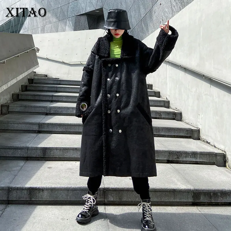 XITAO Тренч из искусственной кожи размера плюс Модный Новый 2019 зимнее элегантное