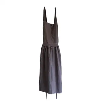 

Washable All Match Cotton Pleated Apron for Greenhouse Cafe Restaurant Baking Kitchen
