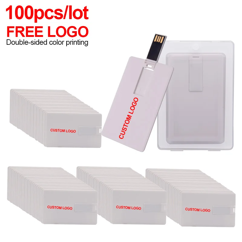 100 шт./лот Водонепроницаемая Супер тонкая кредитная карта USB 2 0 флеш-накопитель 128