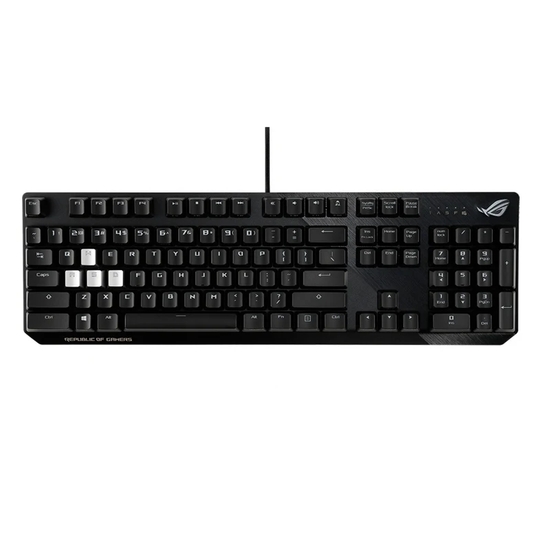 Клавиатура ASUS ROG Strix Scope Cherry MX red проводная, игровая, RGB подсветка, USB, аллюминивая рама, цвет: черный