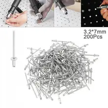 200 шт./лот M3.2x7mm алюминиевый заклёпный пистолет ядро потянув клепки сломать оправку гвоздь с мушроновой головкой и полированной хромированной поверхностью