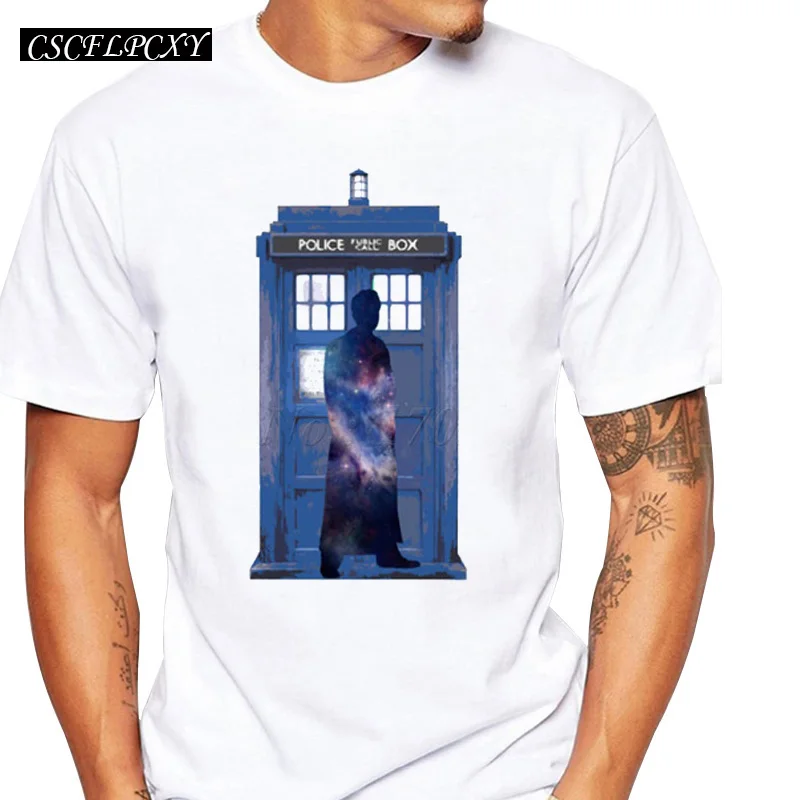 2019 Горячая Распродажа Мужская Мода Доктор Кто Футболка короткий рукав галактика