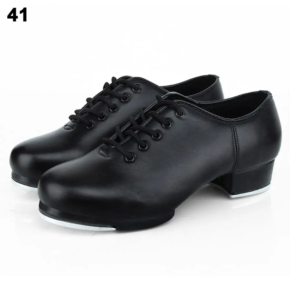 Кожаная обувь для женщин и мужчин; обувь для танцев в стиле джаз; обувь унисекс на шнуровке; Танцевальная обувь для женщин и девушек - Color: 41