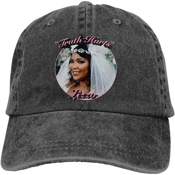 

DonTEmerson Lizzo Denim Hat Retro Fashion Can Adjust Denim Cap Baseball Cap Unisex Black