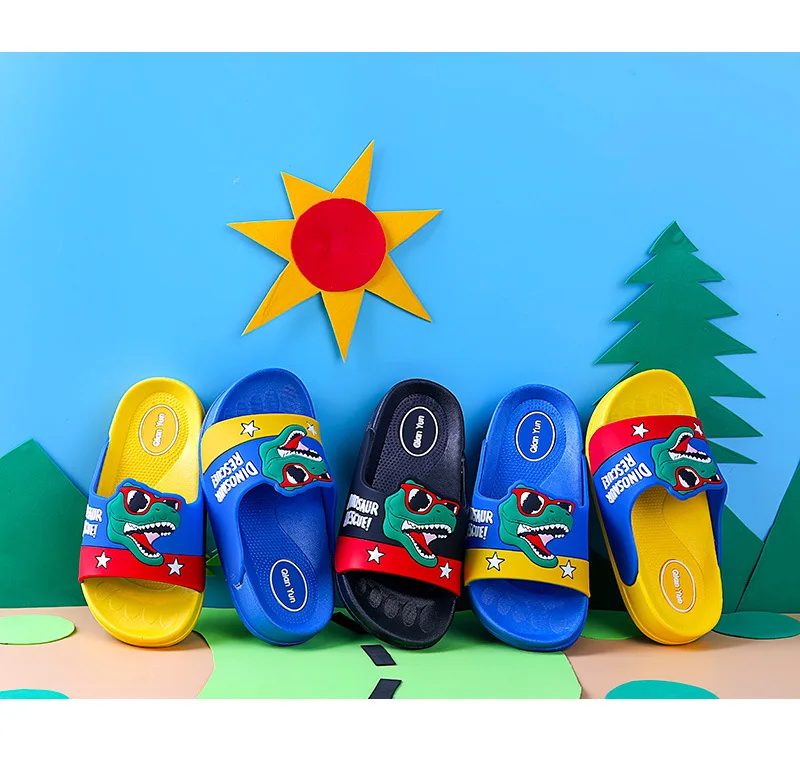children's shoes for high arches Children's Slippers 2021dinosaurs Cute Cartoon Home Non-slip Children's Sandals and Slippers Boys Wear Children's Shoes Summer Sandal for girl
