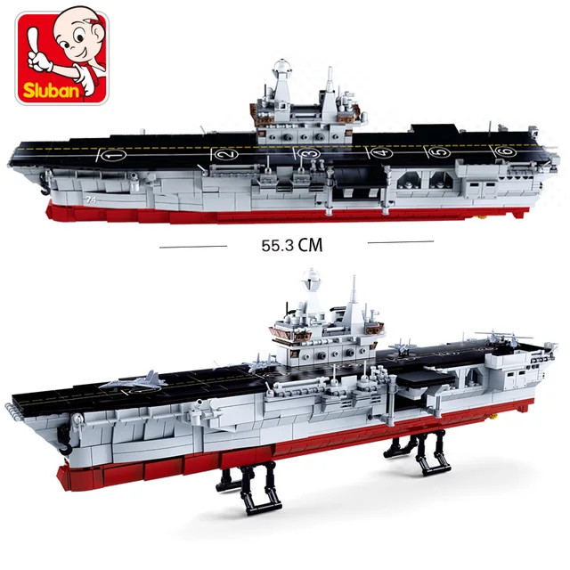 Sluban Army Aircraft Carrier 10-in-1 Display Kit Building Bricks 361pcs B0661 for sale online