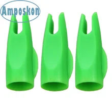 50 шт. 11/32 стрела Nock зеленый для наружного диаметра 9 мм деревянный бамбуковый вал стрел Exteranl Тип традиционный лук открытый