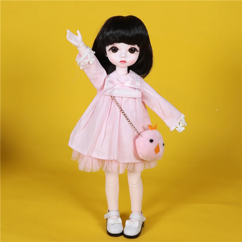 DBS DREAM FAIRY Doll 1/6 BJD mechanical joint Body With makeup wig eyes clothes shoes girl gift SD 28cm toy 11