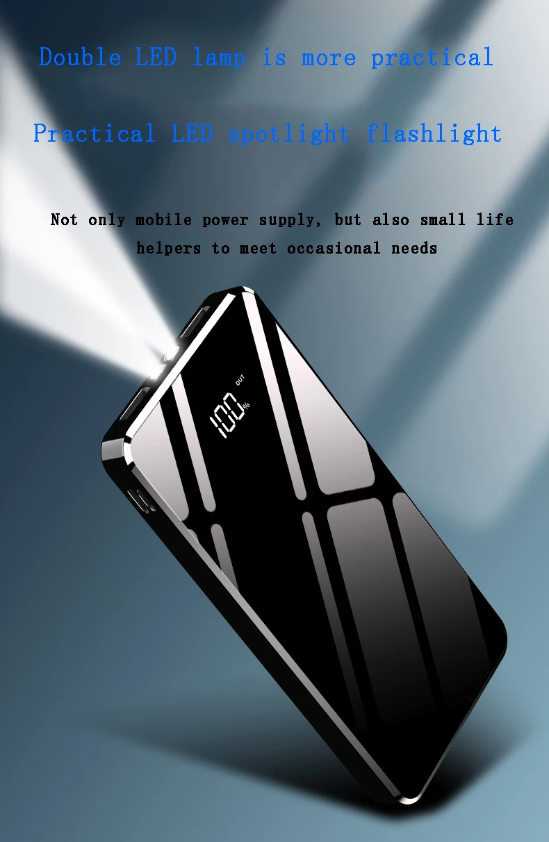 Xiaomi 30000 мАч Внешний аккумулятор для мобильных телефонов с ЖК-дисплеем и цифровым дисплеем, зарядка с сокровищами, тип-c, мобильный аккумулятор для xiaomi для iphone 7/8 plus