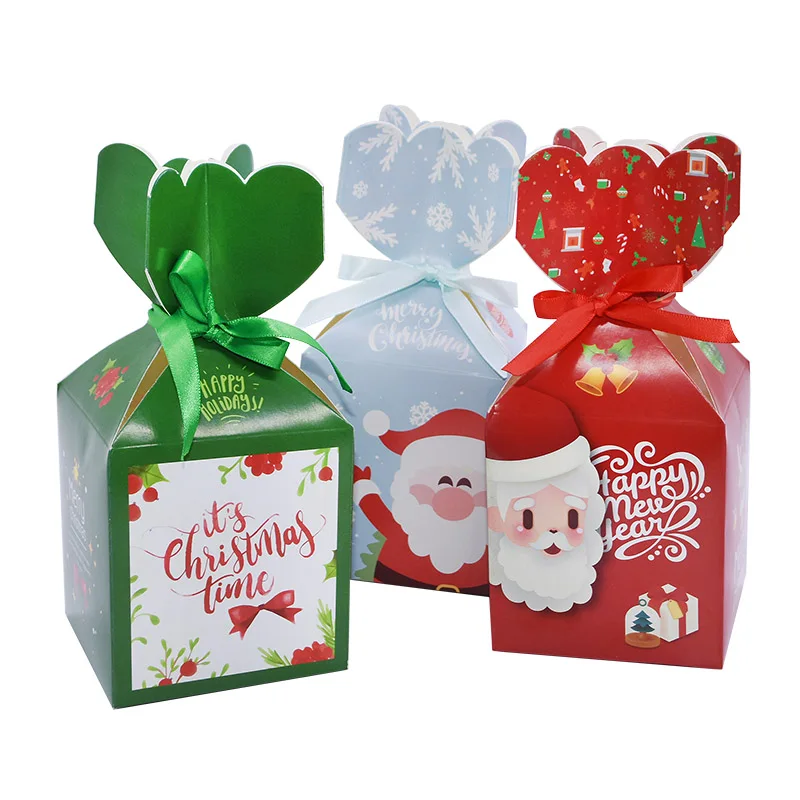 Christmas Candy Box Bell Christmas Tree Candy Apple Packing Box Christmas Eve Party Cookie Bag Gift Box Navidad Candy Box Decor