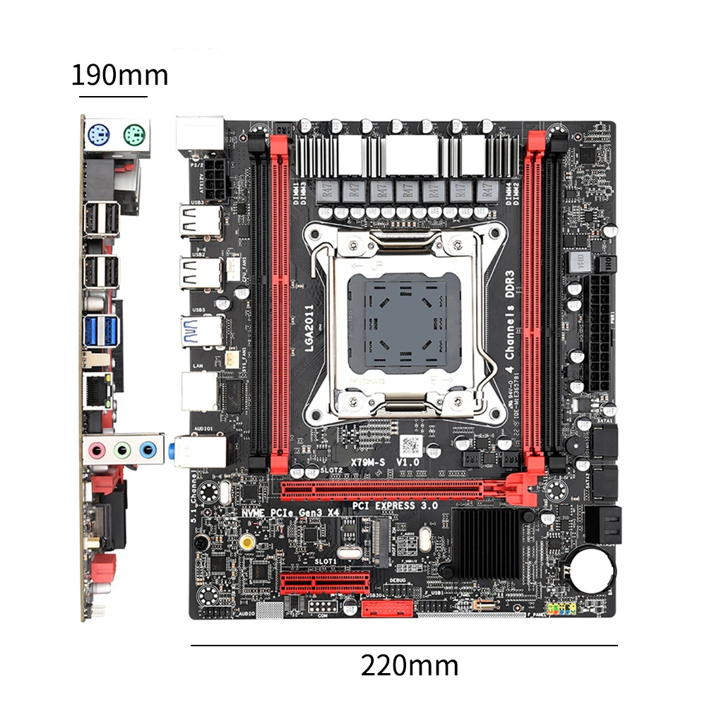 X79 2011 Pin Computer Accessories Replacement Components High Speed Motherboard PC Home Strong Compatibility Office For I7 E5
