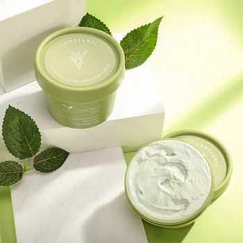 

Green Tea Mud Mask Moisturizing Shrink Pores Acne Scar Removal Blackheads Cream Deep Cleansing Nose Pore Mask Skin Care TSLM1