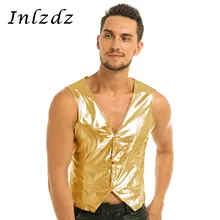 Мужское белье, латексная майка, Wetlook, лакированная кожа, танцевальная одежда, блестящая майка, праздничный костюм, сексуальный жилет, топ, рейв-одежда