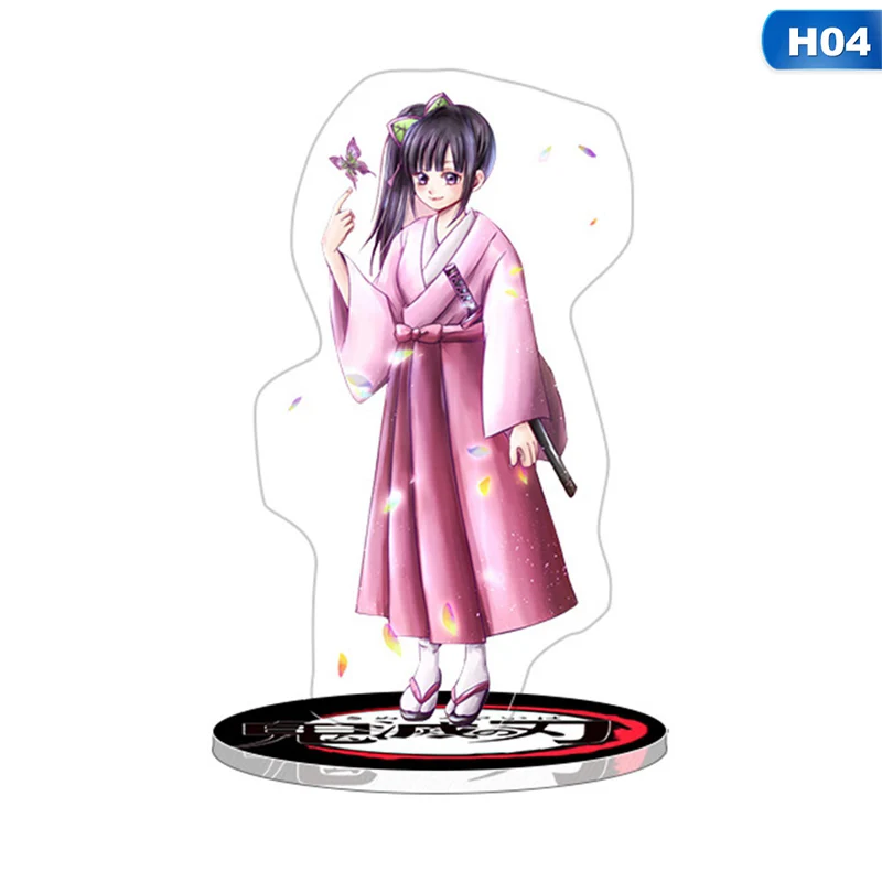 4 Японское аниме Demon Slayer: Kimetsu No Yaiba Kamado Tanjirou Kamado Nezuko Косплей фигурка на акриловой подставке акриловая модель на подставке подарок - Цвет: 4