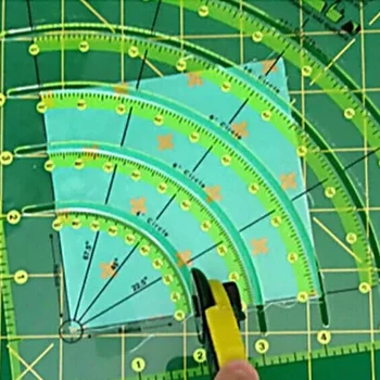 

8inch Arcs and Fan Quilt Circle Cutter Ruler Sewing tool ruler Multifunctional Cutting Patchwork Ruler Sewing Craft Tools