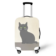 Эластичный Защитный чехол для багажа, защитный чехол для чемодана, чехлы на колесиках, Чехлы, 3D аксессуары для путешествий с рисунком кота T0120