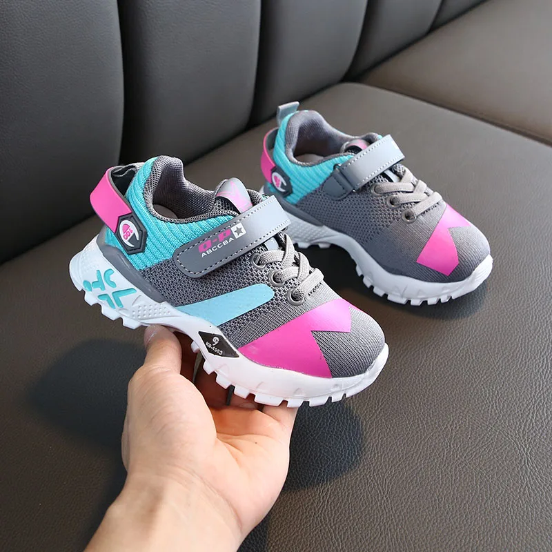 Children's shoes Breathable Anti-Slip platform Sneakers Kids boy spring autumn Soft Soled Non-slip Casual Light Sport Shoes#M - Цвет: Черный