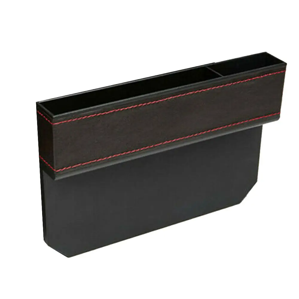 1 PC Car Seat Storage Box&Console Side Pocket Coin Phone Organizer Cup Holder