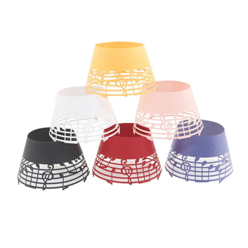 50pcs Music Notes Hollow Dessert Cup Dessert Station Decoration Cup Cake Ice Cream Cup Disposable Party Dessert Decoration Cup
