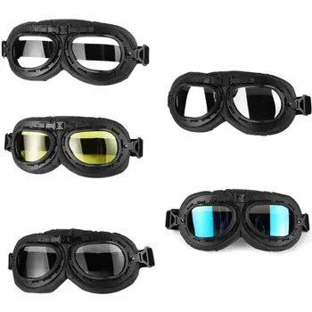 

Vintage Motorcycle Glasses Sandproof Dustproof Protective Gear Elastic Adjustable Headband Goggles Dirt Bike Ski Sports