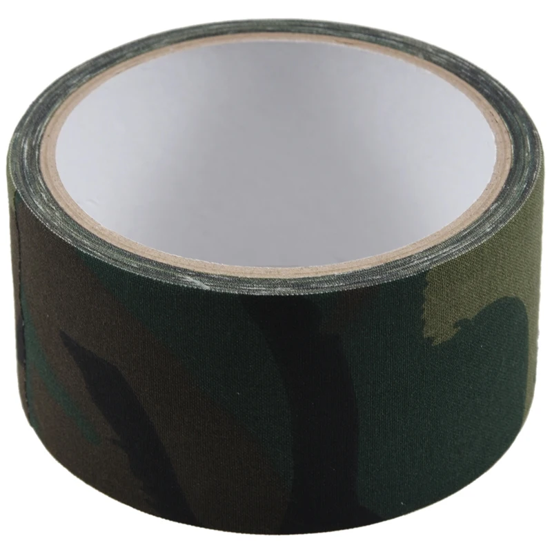 

Green Camo Wrap 5cm x 5m Camouflage Stealth Tape color:Woodland