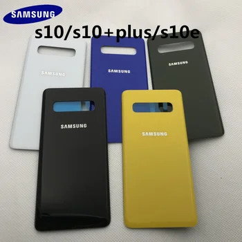 

Original Samsung Galaxy S10e G973 S10 G970 S10 plus G975 Back Glass Housing Battery Cover Back Door Case With Sticker