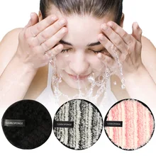 6pcs Soft Portable Compression Round Remove Makeup Travel Powder Puff Skin Care Double Sides Washing Pad Facial Cleaning