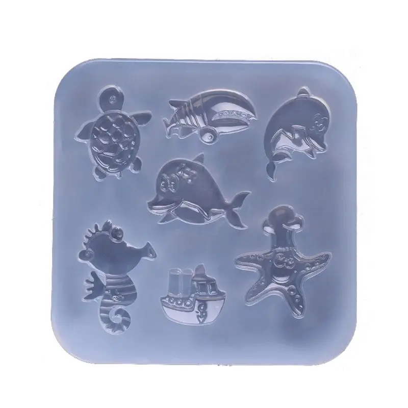 

Mini Ocean Animals Shape Silicone Epoxy Resin UV Glue Crafts Mold Creative DIY Art Pendant Brooch Jewelry Tool Accessory