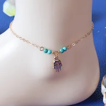 Европейский и американский стиль, универсальный уличный браслет, большой бренд, руки Фатимы, простой бергамот, ножной браслет, украшения для ног