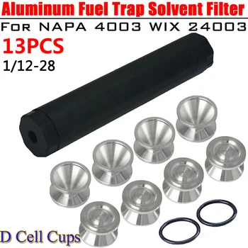 

Durable Fuel Filter Solvent 13pcs 5/8-24 1/12-28 D Cell Storage Cups Auto Fuel Trap Solvent Filter Stable 9"