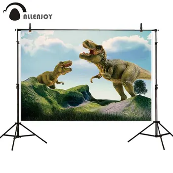

Allenjoy dinosaur photographic background boy birthday dragon party decoration vinyl photocall photophone photozone photobooth