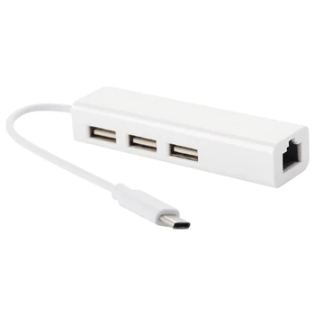 

100Mbps USB3.1 Type-C Gigabit Ethernet USB-C Adapter to RJ45 Lan Network Card Adapter for Laptop Computer PC