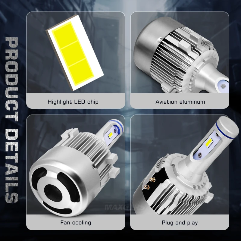 US $33.52 2x G1 G2 7200Lm CSP LED Chip 72W Car Canbus Headlight Driving Lamp Light Bulb Kit DC936V For BMW Audi Benz Golf 6 7