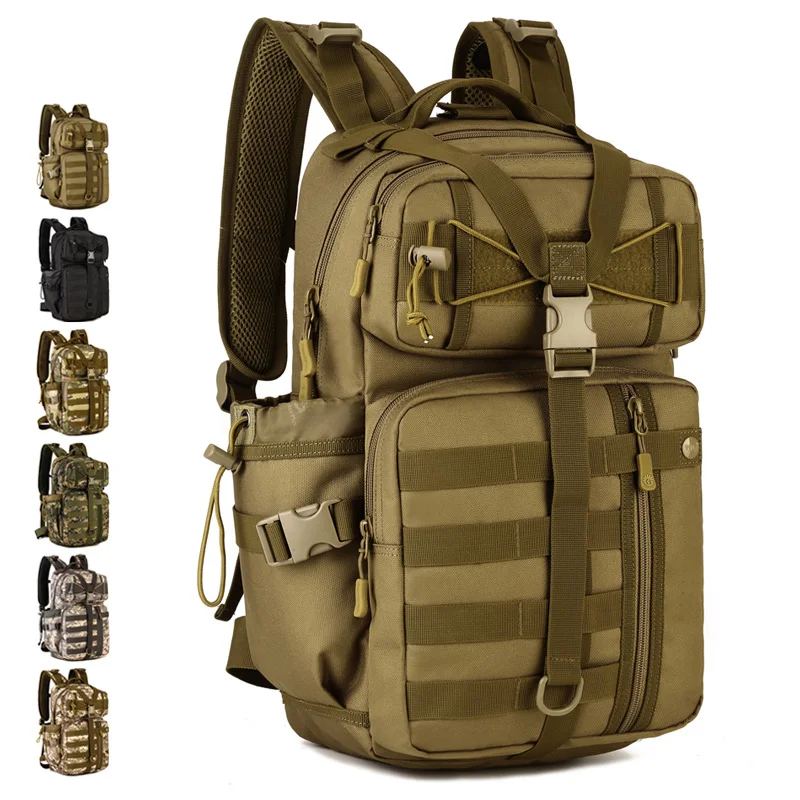 

Norbinus Waterproof Nylon Backpacks Men Camouflage Bags Pack Large Military Backpack Tactical Molle Rucksack for Travel Climbing