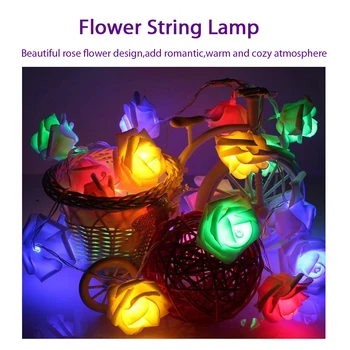 

Battery Operated/Solar powered Rose Flower String Lights Christmas/Holiday String Lights New Year Wedding Decoration 2/5/9/10M