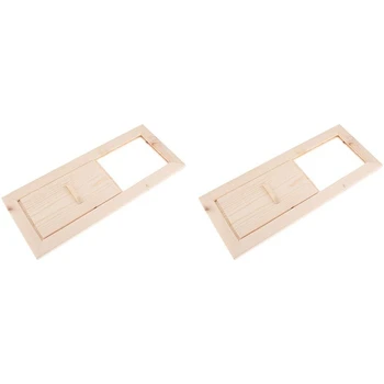 

2 Pieces of Multifunctional Cedar Retractable Vents Ventilated Louver Cedar Sauna Grille