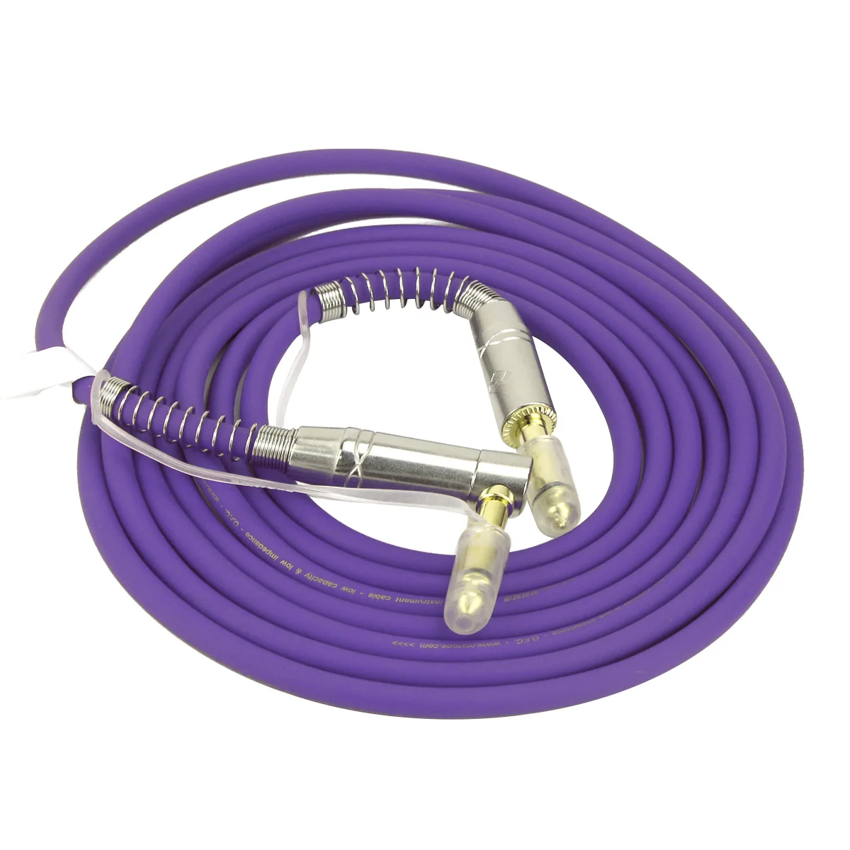 Purple Кабель для электрогитары 3 м инструмент Бас фортепиано Клавиатура Аудио кабель 6,35 мм моно прямой в правый угол штекер - Цвет: Purple