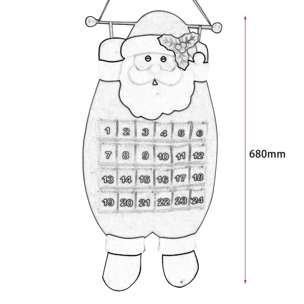 3 узора Рождественский календарь обратного отсчета Рождественская елка висячие украшения для дома и офиса вечерние подарки праздничные принадлежности